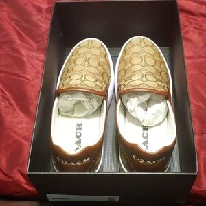 COACH WOMEN BROWN AND KHAKI SHOES